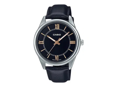 Pre-owned Casio Men's  Analog Mtpv005l1b5 Watch In Stainless Steel In Silver