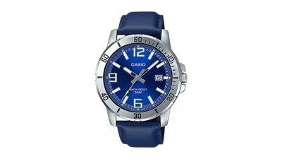 Pre-owned Casio Men's  Analog Mtpvd01l2b Watch In Stainless Steel In Silver