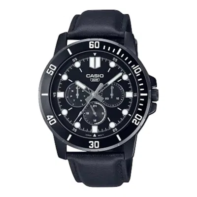 Pre-owned Casio Men's  Analog Mtpvd300bl1e Watch In Stainless Steel In Silver