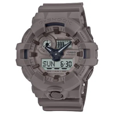 Pre-owned Casio Men's  Analogdigital Gshock Ga700nc5a Watch In Resin In Brown