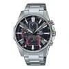 Casio Men's  Black Quartz Watch 50mm Silver Stainless Steel Case Strap Mens Analog