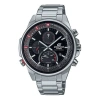 Casio Men's  Business Casual Stainless Steel Watch Mens Black Analog In Metallic