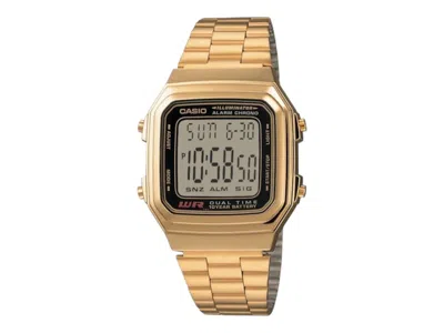 Pre-owned Casio Men's  Digital A178wga1adf Watch In Resin In Brown