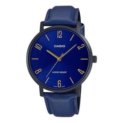 Casio Men's  Dress Series Classic Minimalistic 40mm Waterproof Strap Mens Blue Analog
