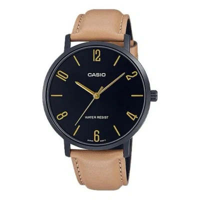 Casio Men's  Dress Series Classic Minimalistic Exquisite Fashion Watch 40mm Waterproof Strap Mens Bla In Brown