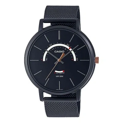 Casio Men's  Dress Series Waterproof Quartz Dial 43mm Stainless Steel Strap Watch Mens Black Analog