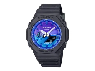 Pre-owned Casio Men's  Dress Watch Ga2100fl1a In Stainless Steel In Silver