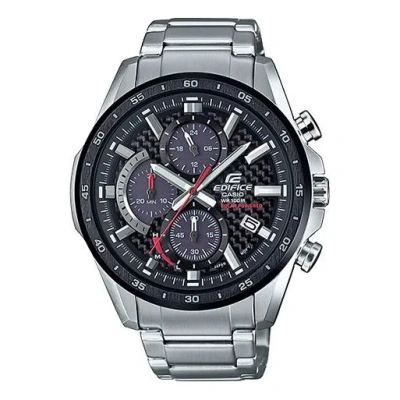 Casio Men's  Edifice Classic Chain Quartz Watch Black Gray Mens Silver Analog In Metallic