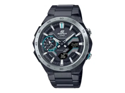Pre-owned Casio Men's  Edifice Ecb2200dd1a Watch In Stainless Steel In Silver