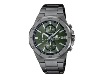 Pre-owned Casio Men's  Edifice Efv640dc3a Watch In Stainless Steel In Silver