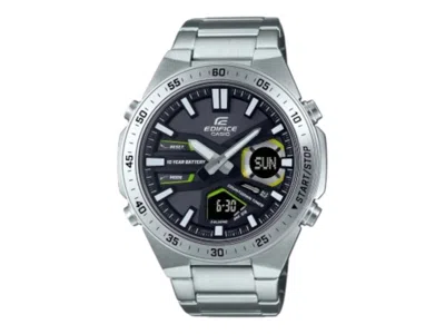 Pre-owned Casio Men's  Edifice F1 Efvc110d1a3 Watch In Stainless Steel In Silver