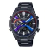 Casio Men's  Edifice Gradient Series Fashion Business Stylish Solar Powered Metallic Strap Watch Mens In Black
