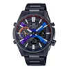 Casio Men's  Edifice Precise Time Solar Energy Casual Watch Solar Powered Mens Black Analog