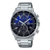 Casio Men's  Edifice Series Minimalistic Stainless Steel Strap Waterproof Watch Business Mens Blue An