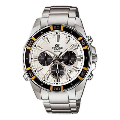 Casio Men's  Edifice Series Waterproof Quartz Watch 46mm Stainless Steel Strap Mens Silver Analog