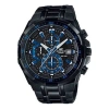 Casio Men's  Edifice Stainless Steel Strap Blue Watch Mens Black Analog