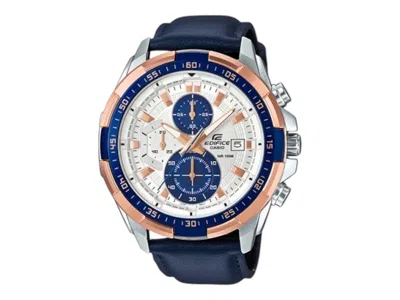 Pre-owned Casio Men's  Edifice Standard Chronograph Efr539l7c Watch In Stainless Steel