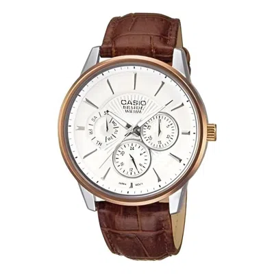 Casio Men's  Fashion Casual Quartz Watch Stainless Steel Strap Mens In Brown