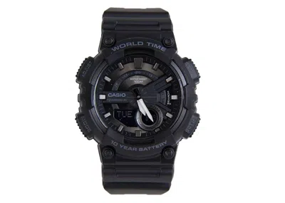 Pre-owned Casio Men's  Gshock Aeq110w1b Watch In Resin In Brown