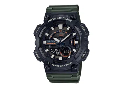 Pre-owned Casio Men's  Gshock Aeq110w3av Watch In Resin