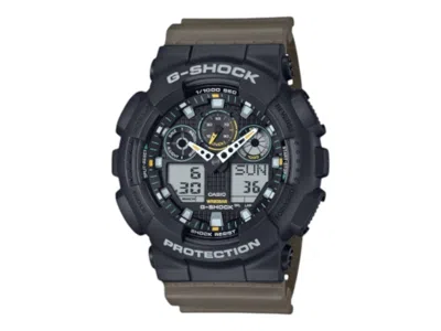 Pre-owned Casio Men's  Gshock Ga100tu1a3 Watch In Stainless Steel In Silver