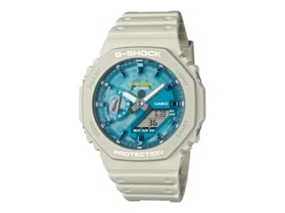 Pre-owned Casio Men's  Gshock Ga2100as5a Watch In Stainless Steel In Silver