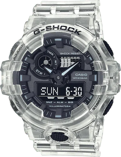 Pre-owned Casio Men's  Gshock Ga700ske7a Watch In Resin In Brown