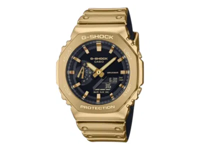 Pre-owned Casio Men's  Gshock Gm2100ymg9a Watch In Stainless Steel In Silver