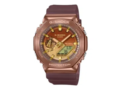 Pre-owned Casio Men's  Gshock Gsteel 2100 Series Gm2100cl5 Watch In Resin/stainless Steel In Multi