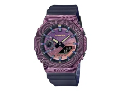 Pre-owned Casio Men's  Gshock Gsteel 2100 Series Gm2100mwg1a Watch In Resin/stainless Steel In Multi