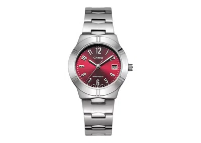 Pre-owned Casio Men's  Gshock Ltp1241d4a2 Watch In Stainless Steel In Silver