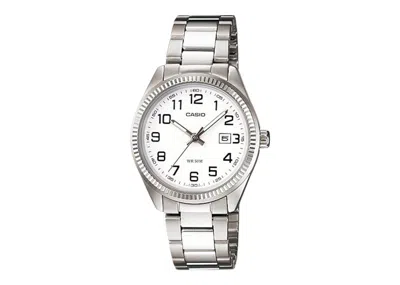 Pre-owned Casio Men's  Gshock Ltp1302d7b Watch In Stainless Steel In Silver