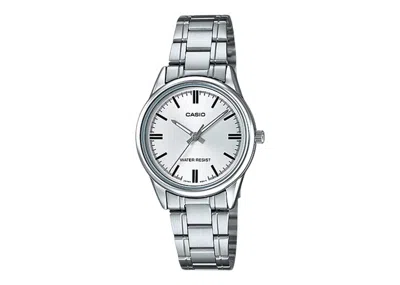Pre-owned Casio Men's  Gshock Ltpv005d7a Watch In Stainless Steel In Silver