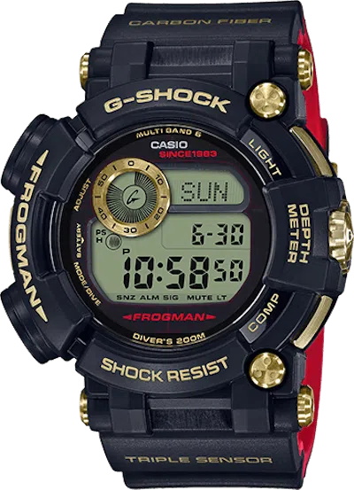 Pre-owned Casio Men's  Gshock Master Of G Gwfd1035b1 Watch In Titanium In Silver