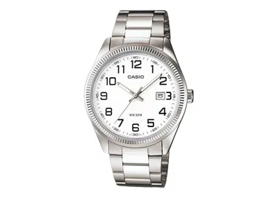 Pre-owned Casio Men's  Gshock Mtp1302d7b Watch In Stainless Steel In Silver