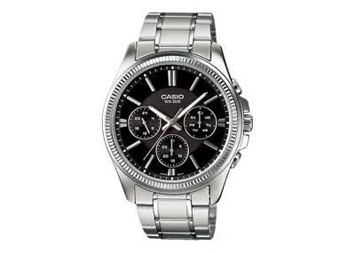 Pre-owned Casio Men's  Gshock Mtp1375d1av Watch In Stainless Steel In Silver