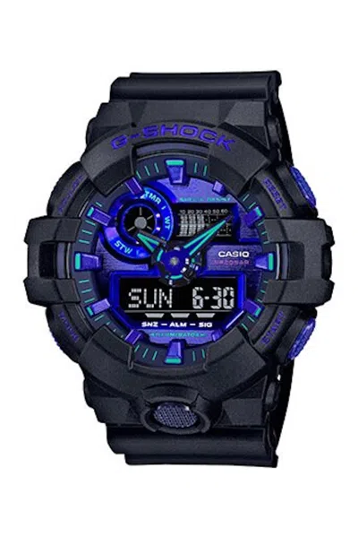 Pre-owned Casio Men's  Gshock Virtual Blue Ga700vb1a Watch In Resin