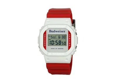 Pre-owned Casio Men's  Gshock X Budweiser "the King Of Beer" Dw5600bud20 Watch In Resin In Brown