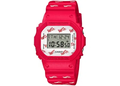 Pre-owned Casio Men's  Gshock X Curtis Kulig "love Me" Dw5600lh4 Watch In Resin In Brown