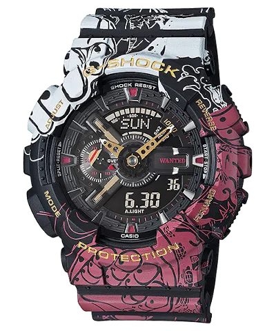 Pre-owned Casio Men's  Gshock X One Piece Ga110jop1a4 Watch In Resin In Brown