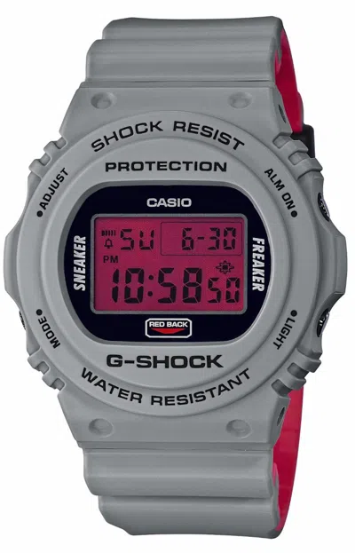 Pre-owned Casio Men's  Gshock X Sneaker Freaker X Stance Dw5700sf Watch In Rubber In Brown