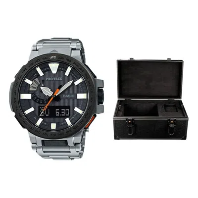 Casio Men's  Pro Trek Series Outdoor Mountaineering Blue Watch Sapphire Crystal Mens Black Analog