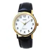 Casio Men's  Quartz Watch Cortex Strap White Dial Waterproof Mtp-1095q-7b Mens In Black