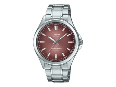 Pre-owned Casio Men's  Solar Mtsrs100d5a Watch In Stainless Steel