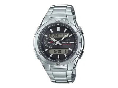Pre-owned Casio Men's  Solar Wvam650d1a Watch In Stainless Steel In Silver