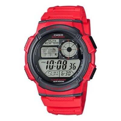 Casio Men's  Sports Waterproof Mens Red Digital