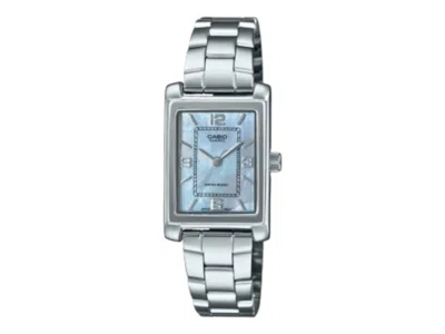 Pre-owned Casio Men's  Standard Ltp1234ds2a Watch In Ion Plated In Silver