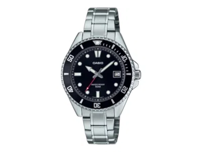 Pre-owned Casio Men's  Standard Mdv10d1a1 Watch In Stainless Steel In Silver