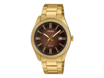 Pre-owned Casio Men's  Standard Mtp1302pgc5a Watch In Stainless Steel In Silver