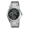 Casio Men's  Standard Series Retro Black Dial Silver Strap Watch Black Dialsilver Strap Mens Blacksil In Metallic